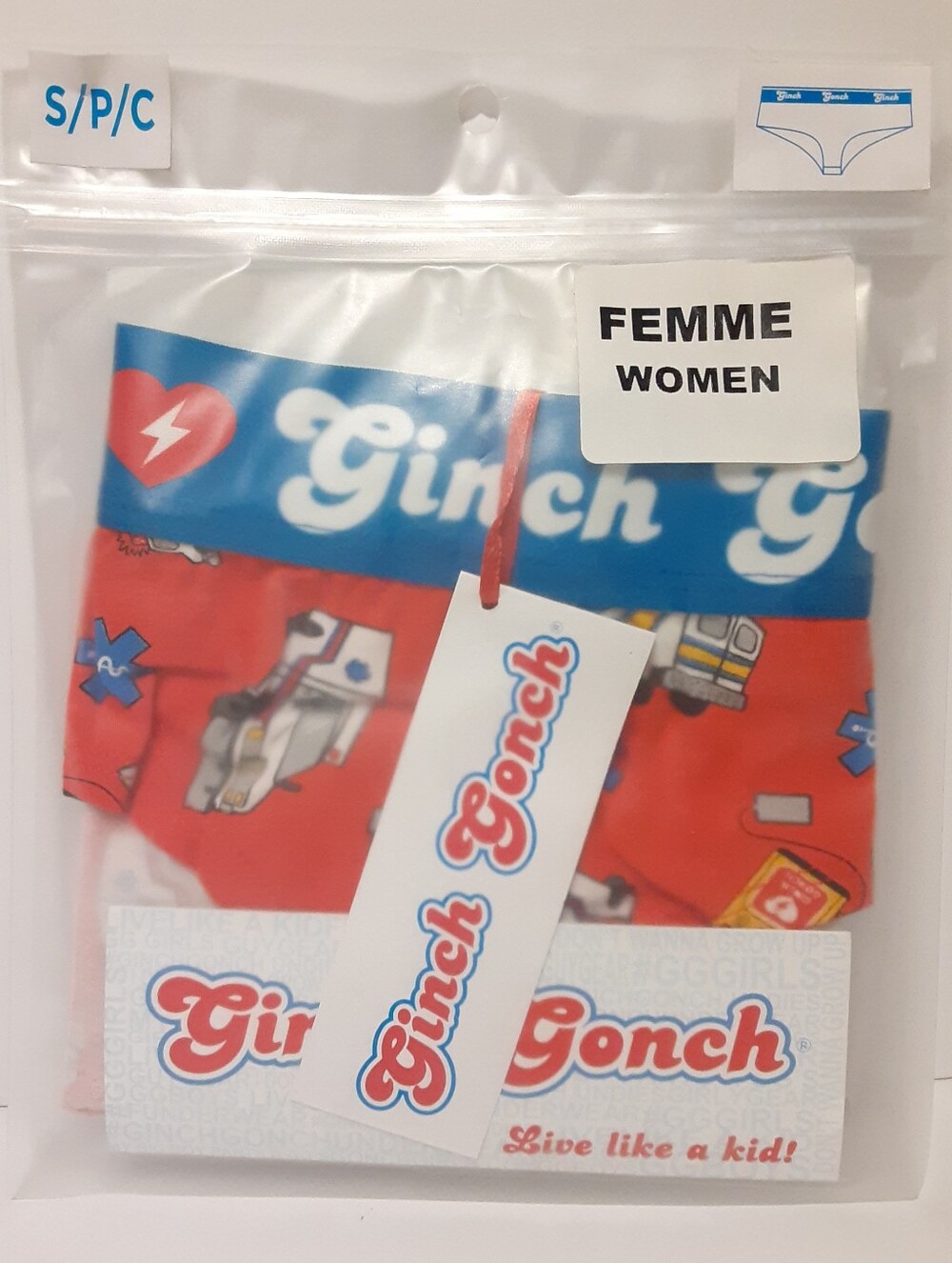 Ginch Gonch Gogo EMT Paramedic Panties Underwear Ambulance Medic S NEW